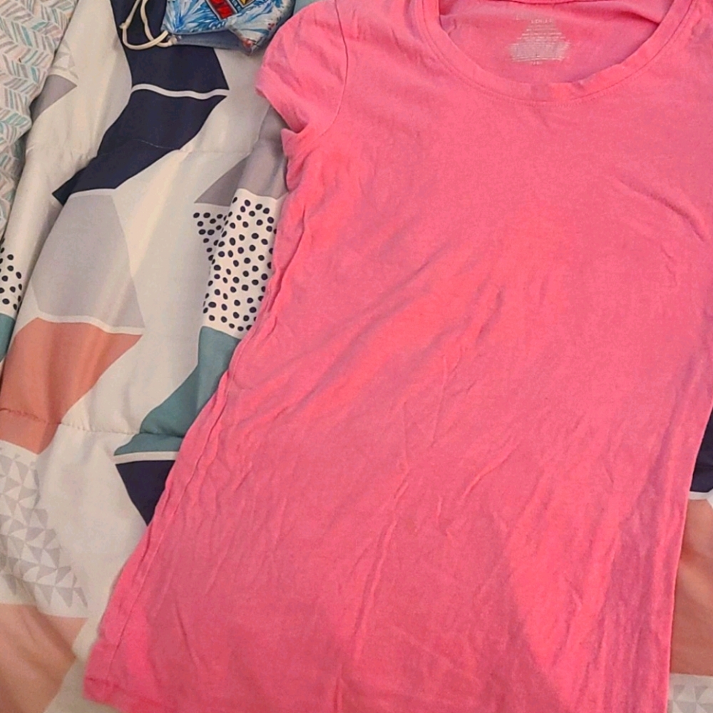 Plain pink shirt. NEVER worn it before